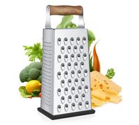 YC Kitchen Râpe à Fromage de Cuisine Manche en Bois, Rape a Fromage, Trancheuse à Légumes, Rapeuse Legume, Râpe Carrée à 4 côtés et Râpe de Cuisine, Gadgets Pratiques pour la Cuisine