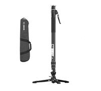 YC Onion Pineta Pro Monopode en Fibre de Carbone avec Base à pédale, Support léger de Voyage avec Plateau à dégagement Rapide pour appareils Photo Reflex numériques, Charge maximale 5 kg