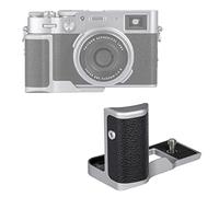 YC Onion Poignée en métal - Support antidérapant pour appareil photo Fujifilm X100V - Ouverture du compartiment de batterie - Argenté