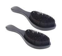 Ycagrain 2 Pcs Magic-Wave Brush Curved Wave Brush Men'S Styling Peigne Soft And Wild Sanglier Hairdressing Tool