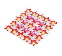 Ycauty Badge de Noël à Broche LED, 25 Pièces, Jolies épingles étoiles à Cinq Branches pour Cadeaux de Fête D'enfants, Décoration de Noël en Plastique