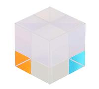 Ycauty Cube prismatique en verre optique pour l'enseignement et la recherche - 100 % verre K9 - Rendu des couleurs unique - Décoration pour les amateurs de science (1,5 x 1,5 x ,5 cm)