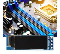 Ycauty Module d'affichage OLED de 2,31 cm, écran compact blanc/bleu pour projets, résolution 128 x 32, interface IIC, idéal pour l'électronique de bricolage (bleu)