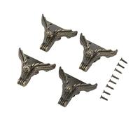 Ycauty Pieds de Boîte à Bijoux en Alliage de Zinc de Style Rétro, 4 Pièces, pour Caisses en Bois, Conception Antirouille Robuste, 1.65x0,91 Pouces