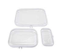 Ycauty Pochette à Fermeture éclair Transparente 3-en-1 | Étui Rigide Empilable avec Fermeture à Glissière pour le Rangement D'articles de Toilette