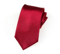 YCBMINGCAN Cravate Homme en Satin Massif Formel Business Cravate 7.5cm Couleur Unie Mariage Rouge Ils Appelez-vous Lui Cravate, rouge, taille unique