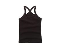 YCBMINGCAN Débardeur de danse pour enfant fille - Dos nageur - Sans manches - Pour le sport, la danse, le ballet, la gymnastique, la danse - Long chemisier pour femme - Col montant, Noir , 9-12 ans