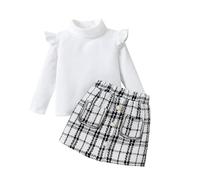 YCBMINGCAN Ensemble 3 pièces avec sweat-shirt imprimé à manches longues, haut et pantalon pour enfants et filles
