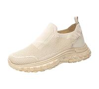 YCBMINGCAN Mode d'été One Foot Stirrup Baskets pour homme Tissu mesh Chaussures de loisirs confortables Chaussures orthopédiques pour homme, beige, 43 EU