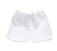 YCBMINGCAN Short d'été pour fille - En coton uni - Cinq points - Pantalon de plage fin - Vêtement pour bébé, Blanc., 12-18 mois