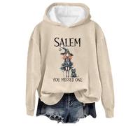 YCBMINGCAN Sweat à capuche pour femme - Couleur unie - Unisexe - Pull à capuche imprimé - Pull adolescent fille - Noir - Y2k - Veste de survêtement - Loisirs - Sport - Fitness, beige, S