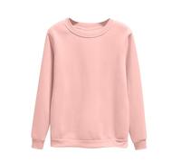 YCBMINGCAN Sweat-shirt femme surdimensionné pull femme uni polyvalent sweatshirt sans capuche grandes tailles basique manches longues automne hiver hauts à manches longues décontracté col rond pull