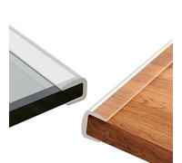 YCBTPS 2m Bande D'étanchéité Forme De U, Garniture De Bord Transparente, Joint De Protection pour Tables en Verre, Easy to Install(4-5mm)