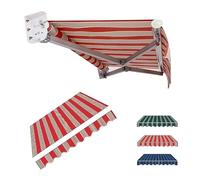 YCBTPS 3,0 m 4 m Tissu de toile de rechange 5 m 6 m 7 m Jardin Housse d'Awning Rétractable Extérieur Patio Top Tissu (rouge 13 x 8 ft/4 x 2,5 m) pour une protection solaire améliorée