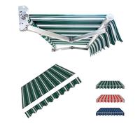 YCBTPS 3,0 m 4 m Tissu de toile de rechange 5 m 6 m 7 m Jardin Housse d'Awning Rétractable Extérieur Patio Top Tissu (Vert 15 x 5 ft/4,5 x 1,5 m)