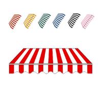 YCBTPS 3/4/6/7m Tissu De Remplacement pour Auvent Manuel Rétractable, Tissu De Rechange pour Store Banne De Patio, Toile D'auvent Store Banne avec Volants(Red,3.5x3.0m(12x10ft))