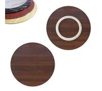 YCBTPS 80cm 100cm Grand Plateau De Service Rotative Lazy Susan En Bois, Plateau Tournant Pour Table À Manger, Assiette De Service Pivotant, Plaque D'affichage(Brown,50CM/20IN)