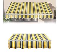 YCBTPS - Auvent de rechange de 3 x 2,5 m, 2,5 x 2 m, tissu imperméable et durable - pour auvent de balcon - solution d'ombrage durable - jaune