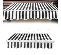 YCBTPS Auvent de rechange de 3 x 2,5 m - 2,5 x 2 m - Tissu noir durable pour auvent de balcon rétractable (3 x 1,5 m)