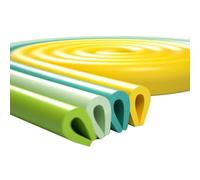 YCBTPS Bande De Chant en Forme De U, Garniture De Bord Autocollante, Protecteur d'angle De Bord Mousse, Bande Protection Meuble De 4M pour Fenêtre, Porte, Coins De Table(Green,4m/13ft)