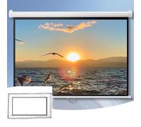 YCBTPS Écran De Projection Home Cinéma 16:9 4:3, 4K HD Écran Videoprojecteur, Écran De Projecteur Easy Roll Up and Install/Montage Plafond Ou Au Mur(60inch(16:9))