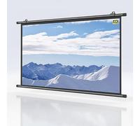 YCBTPS Écran De Projection Portable，Écran De Projecteur Anti Plis 4K HD，Écran Projection Manuel Enroulable pour Cinéma À Domicile D'école Intérieure en Plein Air(16:9-72inch)