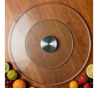 YCBTPS Grande Plateau De Service Rotatif Cuisine Lazy Susan En Verre Trempé, Plateau Tournant Rotatif Pour Table À Manger, Assiette De Service Pour Restaurant(100cm/40in)