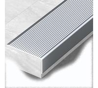 YCBTPS Nez De Marche Profilé d'angle pour Bords D'escalier Extérieurs/Intérieurs, Barre De Seuil Nez De Marche Aluminium, Forme en L, Antidérapant, Robuste(Gray,W7cm/2.8in)