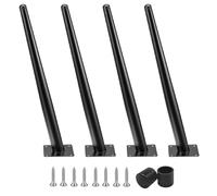 YCBTPS Pieds De Meubles Réglables Et Inclinables Pieds De Table en Métal Pied De Support De Canapé 40cm 60cm Pied De Rechange pour Tables Basse, Armoires(Black,65cm/26in)