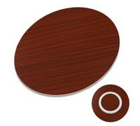 YCBTPS Plateau Tournant En Bois Lazy Susan, Grand Plateau De Service Rotatif Pour Table À Manger, Plaque De Service Ronde Pivotante, Assiette Présentation(Teak,70CM/28IN)