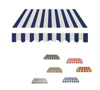 YCBTPS Store Banne Manuel Rétractable, Tissu De Rechange pour Auvent De Balcon 350x300cm, D'Auvent Extérieur Toile pour Porte-fenêtre, Toile pour Store Banne(Blue,3.5x3.0m(12x10ft))
