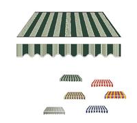 YCBTPS Store Banne Manuel Rétractable, Tissu De Rechange pour Auvent De Balcon 350x300cm, D'Auvent Extérieur Toile pour Porte-fenêtre, Toile pour Store Banne(Green,4x3.0m(13x10ft))