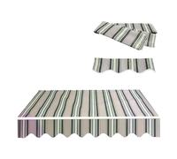 YCBTPS Tissu De Rechange pour Store Banne De Jardin, Toile D'Auvent Tissu De Remplacement for Auvent Extérieur, Dessus De Store De Patio 350x250cm(Khaki,12x10ft/3.5x3.0m)