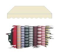 YCBTPS Tissu De Rechange pour Store De Balcon, Toile D'Auvent Toile De Rechange Store Banne, Tissu De Remplacement pour Auvent 6x3,5m, Tissu Extérieur(Beige,10x5ft/3x1.5m)