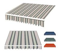 YCBTPS Tissu De Remplacement pour Auvent Extérieur, Toile D'Auvent Tissu De Rechange pour Store Banne Rétractable, Couverture Abri De Remplacement Toile(Khaki,4x3.0m(13x10ft))