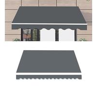 YCBTPS Toile D'auvent Store Banne Tissu De Remplacement pour Auvent, 4m 4.5m Toile De Store Banne Rétractable Extérieur, Couverture Abri De Remplacement Toile(Gray,12x8ft/3.5x2.5m)