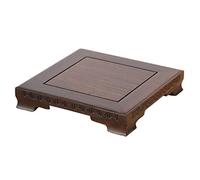 YCCHAH Support De Bonsaï Forme de Base de Vase en Bois Socle sculpté Base de Plante en Pot Décoration de Table d'affichage (1,1 Pouces de Haut) Base De Pot en Bois(L)