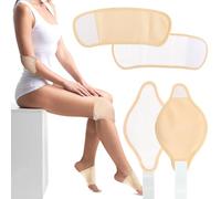 YCCOKJJ Castor Oil Packs Lot de 4 compresses en coton bio pour genoux, pieds, coudes, bras, articulations, lavables, réutilisables, réglables et contre les fuites d'huile de ricin
