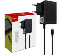 YCCTEAM Chargeur pour Console Adaptateur Secteur Support Le Mode TV 15V / 2.6A Charge Rapide avec Câble de 1.5M/5FT, Compatible avec Switch Lite/Switch OLED-Le Noir