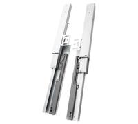 YCCYHQ Coulisse Tiroir 600MM sous Plan, Fermeture en Douceur, Montage et Support Inférieurs, Capacité de Charge de 50 KG, Triples, Invisibles, 1 Paire(60CM/24IN)