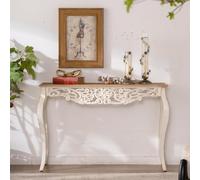 YCCYHQ Meuble d'Entrée Vieilli avec Sculptures, Console Salon Style Français Vintage avec Décorations Sculptées