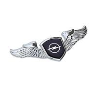 YCDSSM Auto Emblème pour Opel Tigra 2004-2009, Insigne D'emblème Logo de Voiture Badge pour Capot Arrière Coffre Autocollants Stickers Métal Badge Extérieurs Accessoires,Silver