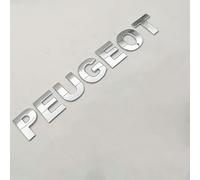 YCDSSM Auto Emblème pour Peugeot Partner, Insigne D'emblème Logo de Voiture Badge Lettres pour Capot Arrière Coffre Autocollants Stickers Badge Accessoires,Silver-Small-H2.5cm
