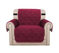 YCDZSW Housse de Canapé Matelassé | Housses de Canapé Antidérapante avec Accoudoirs | avec Poches Latérales | Lavable en Machine | Protection Griffures (Rouge Raisin,1 Places)