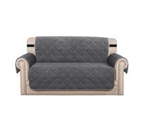 YCDZSW Housse de Canapé Matelassé | Housses de Canapé Antidérapante avec Accoudoirs | avec Poches Latérales | Lavable en Machine | Protection Griffures (Gris,2 Places)