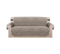 YCDZSW Housse de Canapé Matelassé | Housses de Canapé Antidérapante avec Accoudoirs | avec Poches Latérales | Lavable en Machine | Protection Griffures (Gris-Marron,4 Places)