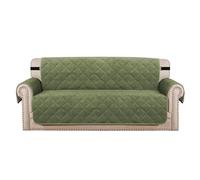 YCDZSW Housse de Canapé Matelassé | Housses de Canapé Antidérapante avec Accoudoirs | avec Poches Latérales | Lavable en Machine | Protection Griffures (Vert,3 Places)