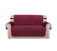 YCDZSW Housse de Canapé Matelassé | Housses de Canapé Antidérapante avec Accoudoirs | avec Poches Latérales | Lavable en Machine | Protection Griffures (Rouge Raisin,2 Places)