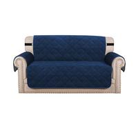 YCDZSW Housse de Canapé Matelassé | Housses de Canapé Antidérapante avec Accoudoirs | avec Poches Latérales | Lavable en Machine | Protection Griffures (Bleu Marine,2 Places)