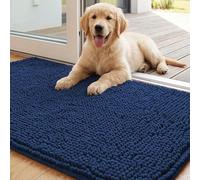 YCDZSW Paillasson D'intérieur Chenille pour Chiens, Paillassons Attrape-Poussière, pour Pattes Boueuses, Antidérapant et Lavable, Adapté aux Animaux (Bleu Marine,61×160 cm)
